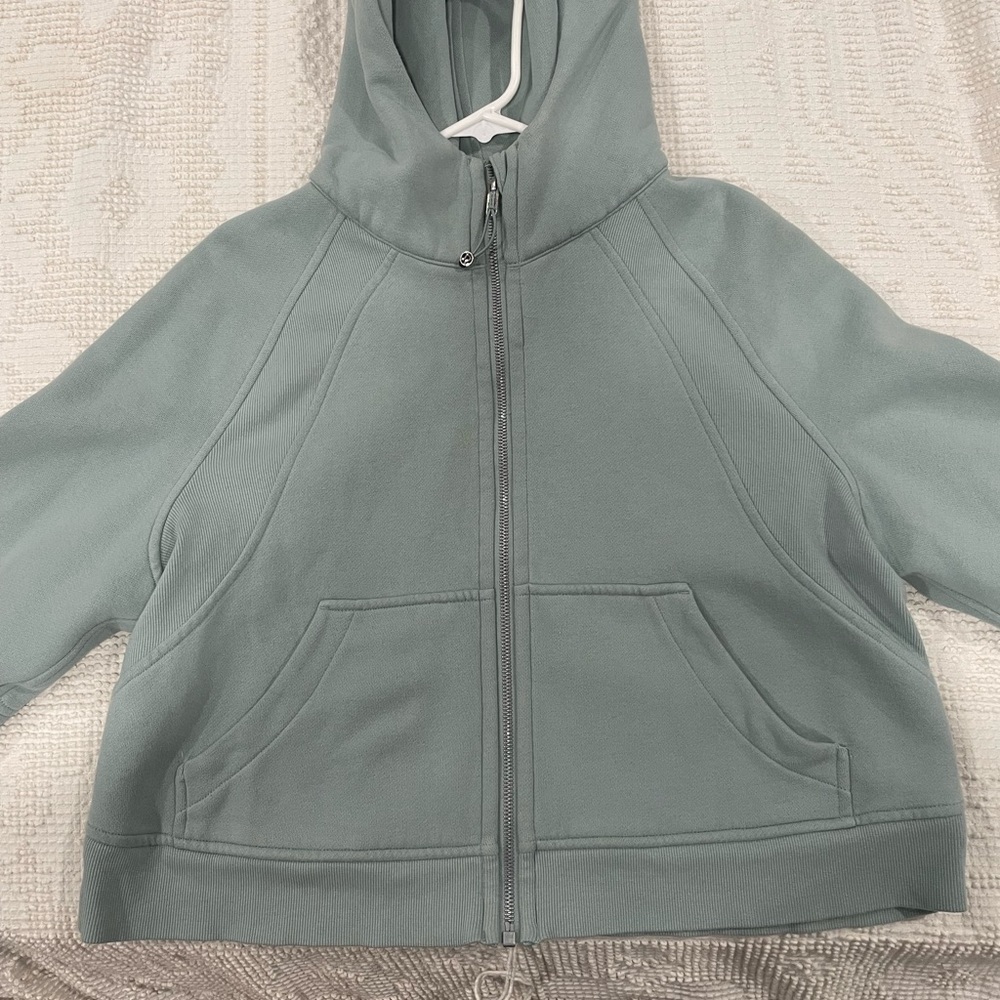 Lululemon Full Zip Oversized Scuba Silver Blue